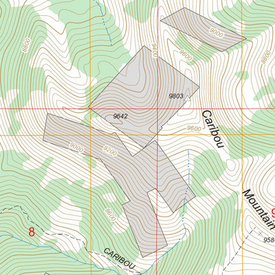 US Forest Service - Topo Caribou Mountain, ID FSTopo Legacy digital map