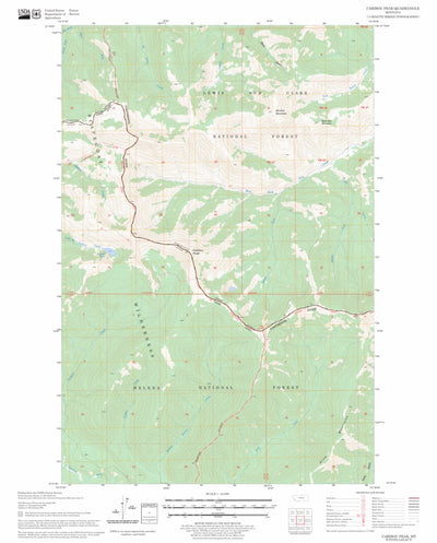 US Forest Service - Topo Caribou Peak, MT FSTopo Legacy digital map