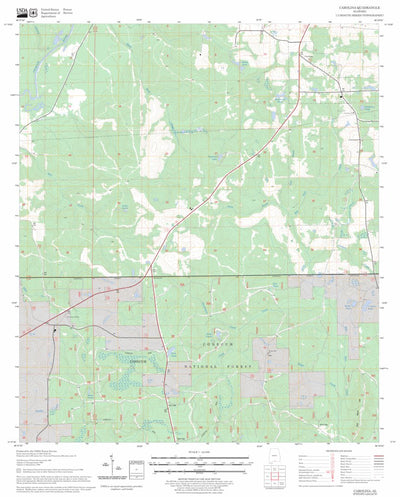 US Forest Service - Topo Carolina, AL FSTopo Legacy digital map