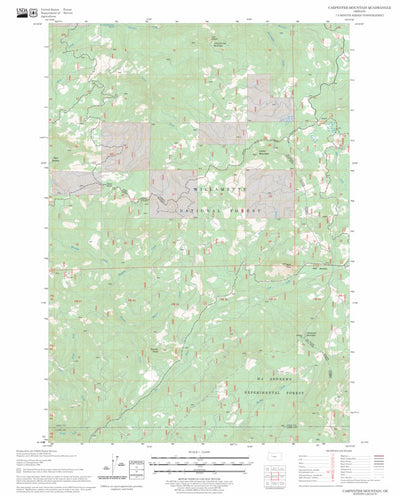 US Forest Service - Topo Carpenter Mountain, OR FSTopo Legacy digital map