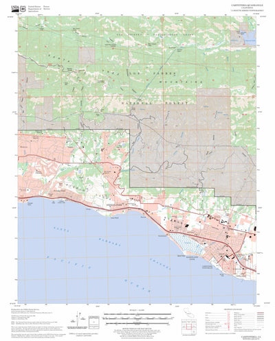 US Forest Service - Topo Carpinteria, CA FSTopo Legacy digital map