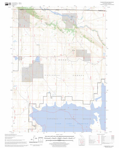 US Forest Service - Topo Carr Butte, CA - OR FSTopo Legacy digital map