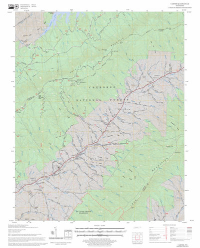 US Forest Service - Topo Carter, TN FSTopo Legacy digital map