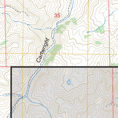 US Forest Service - Topo Cartwright Canyon, ID FSTopo Legacy digital map
