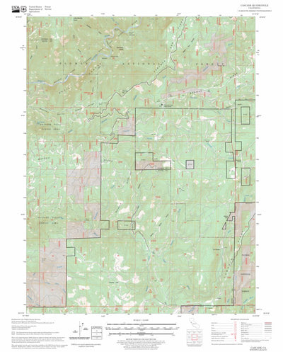 US Forest Service - Topo Cascade, CA FSTopo Legacy digital map