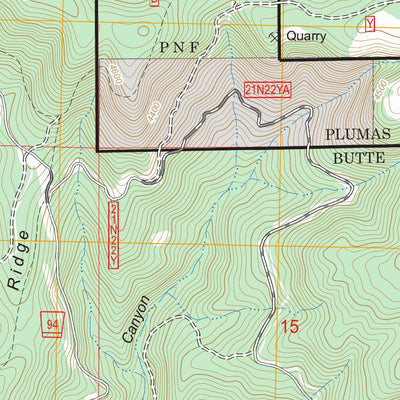 US Forest Service - Topo Cascade, CA FSTopo Legacy digital map