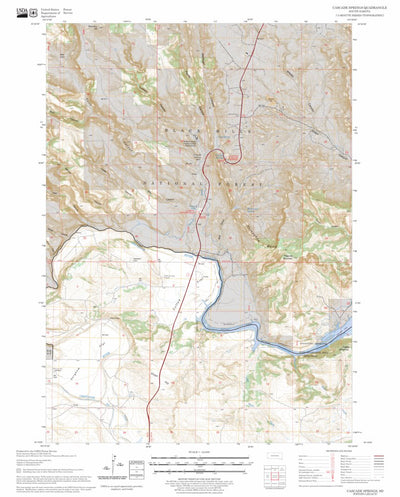 US Forest Service - Topo Cascade Springs, SD FSTopo Legacy digital map