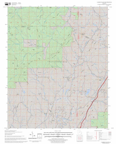 US Forest Service - Topo Cashes Valley, GA FSTopo Legacy digital map