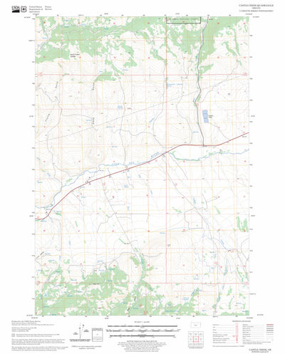US Forest Service - Topo Castle Creek, OR FSTopo Legacy digital map