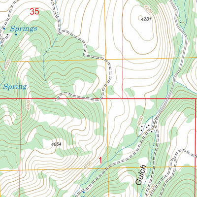 US Forest Service - Topo Castle Creek, OR FSTopo Legacy digital map