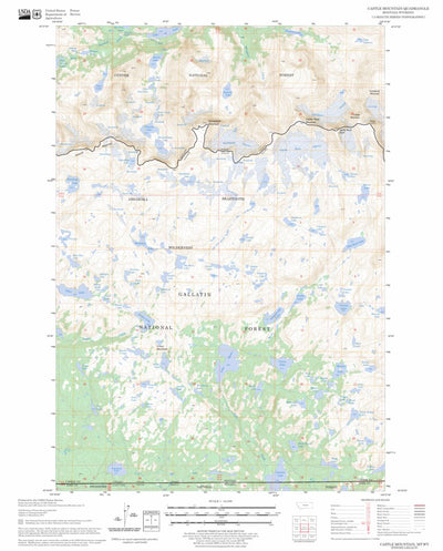 US Forest Service - Topo Castle Mountain, MT - WY FSTopo Legacy digital map