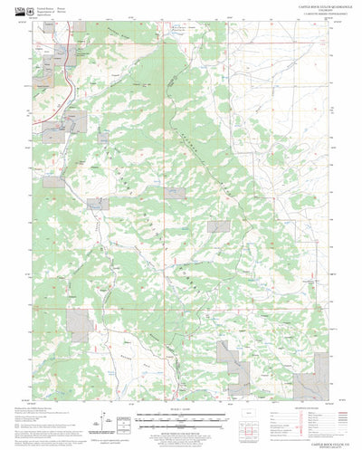 US Forest Service - Topo Castle Rock Gulch, CO FSTopo Legacy digital map
