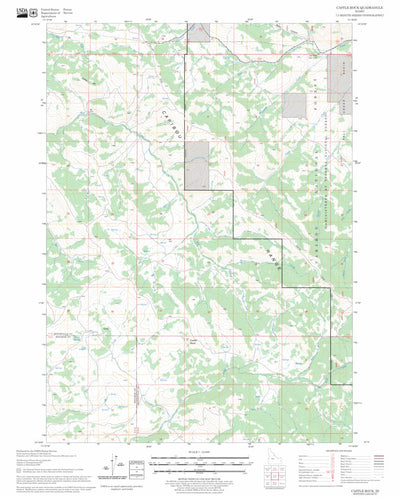 US Forest Service - Topo Castle Rock, ID FSTopo Legacy digital map