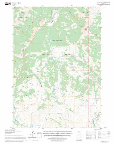 US Forest Service - Topo Castle Rock, WY FSTopo Legacy digital map
