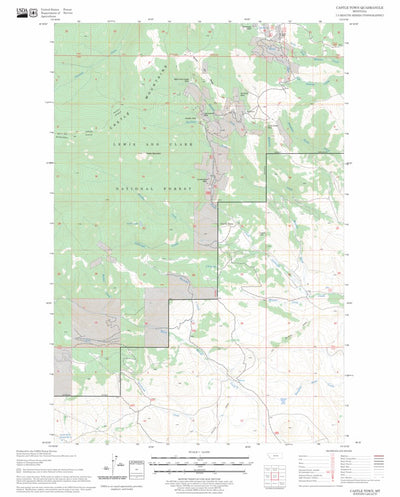 US Forest Service - Topo Castle Town, MT FSTopo Legacy digital map