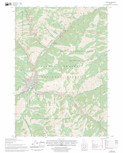 US Forest Service - Topo Casto, ID FSTopo Legacy digital map