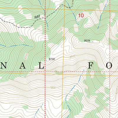 US Forest Service - Topo Casto, ID FSTopo Legacy digital map