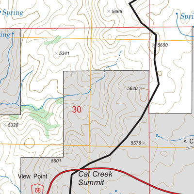 US Forest Service - Topo Cat Creek Summit, ID FSTopo Legacy digital map