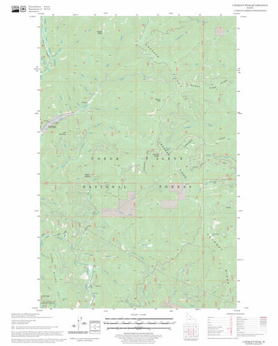 US Forest Service - Topo Cataract Peak, ID FSTopo Legacy digital map