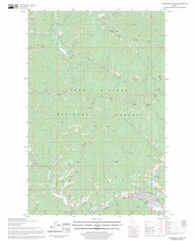 US Forest Service - Topo Cathedral Peak, ID FSTopo Legacy digital map