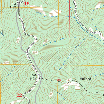 US Forest Service - Topo Cathedral Peak, ID FSTopo Legacy digital map