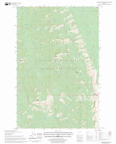 US Forest Service - Topo Cathedral Peak, MT FSTopo Legacy digital map