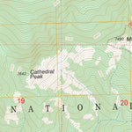 US Forest Service - Topo Cathedral Peak, MT FSTopo Legacy digital map