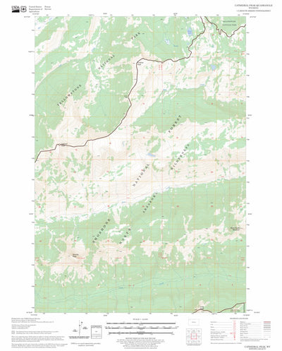 US Forest Service - Topo Cathedral Peak, WY FSTopo Legacy digital map