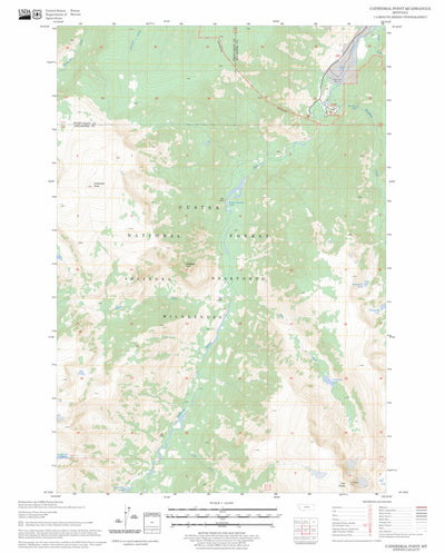 US Forest Service - Topo Cathedral Point, MT FSTopo Legacy digital map
