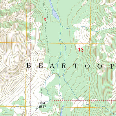 US Forest Service - Topo Cathedral Point, MT FSTopo Legacy digital map