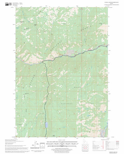 US Forest Service - Topo Caton Lake, ID FSTopo Legacy digital map
