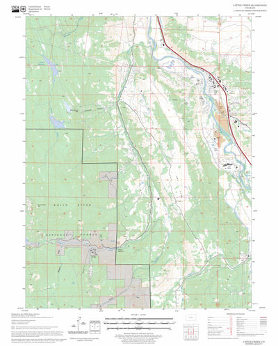 US Forest Service - Topo Cattle Creek, CO FSTopo Legacy digital map