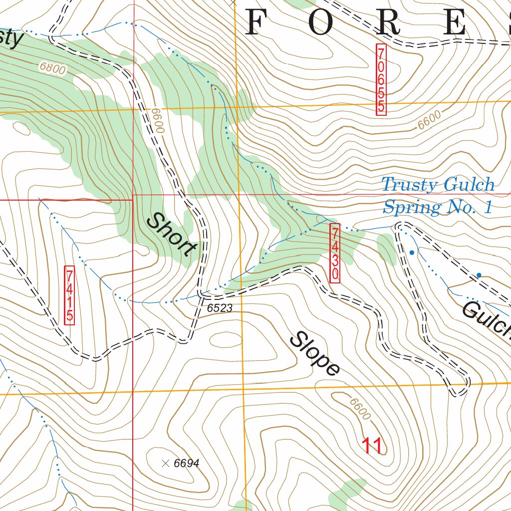 Cattle Gulch, MT FSTopo Legacy Map by US Forest Service - Topo | Avenza ...