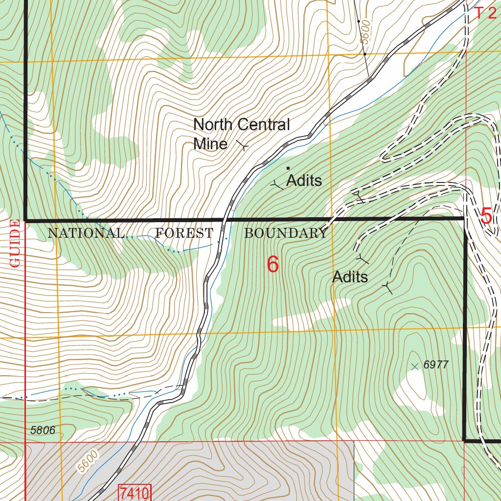 Cattle Gulch, MT FSTopo Legacy Map by US Forest Service - Topo | Avenza ...