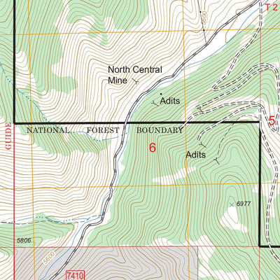 US Forest Service - Topo Cattle Gulch, MT FSTopo Legacy digital map
