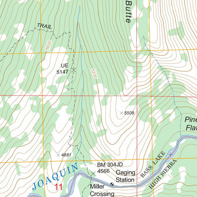 US Forest Service - Topo Cattle Mountain, CA FSTopo Legacy digital map