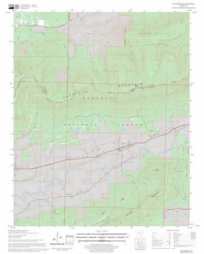 US Forest Service - Topo Cauthron, AR FSTopo Legacy digital map