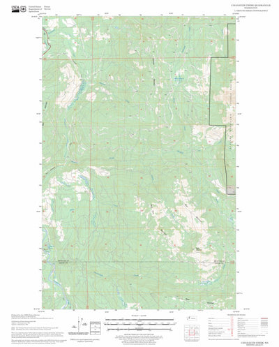 US Forest Service - Topo Cavanaugh Creek, WA FSTopo Legacy digital map