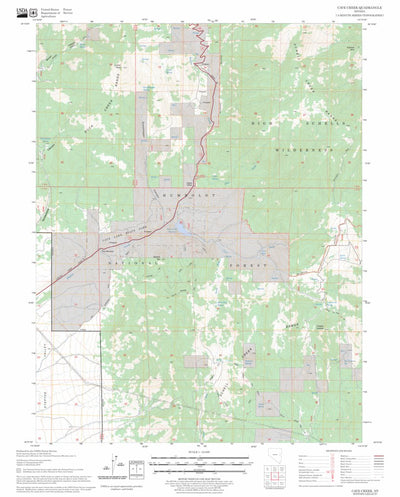 US Forest Service - Topo Cave Creek, NV FSTopo Legacy digital map