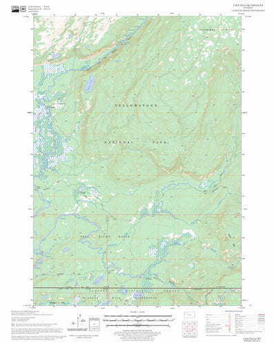 US Forest Service - Topo Cave Falls, WY FSTopo Legacy digital map