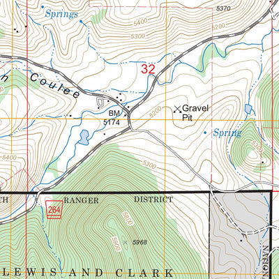 US Forest Service - Topo Cayuse Basin, MT FSTopo Legacy digital map