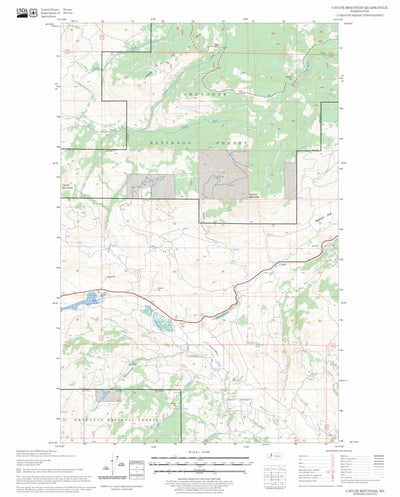 US Forest Service - Topo Cayuse Mountain, WA FSTopo Legacy digital map