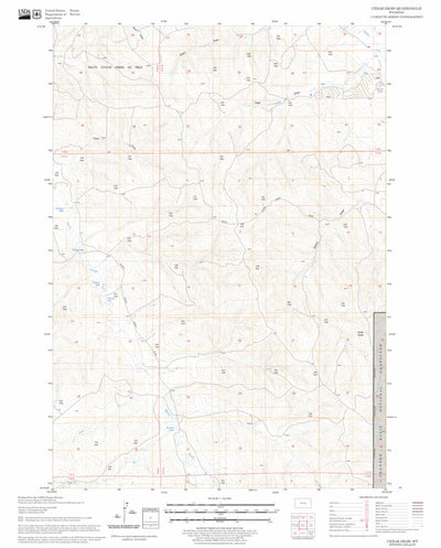 US Forest Service - Topo Cedar Draw, WY FSTopo Legacy digital map