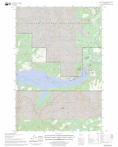 US Forest Service - Topo Cedar Flats, WA FSTopo Legacy digital map