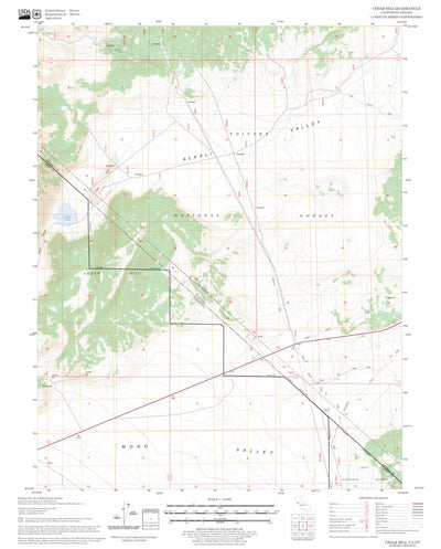 US Forest Service - Topo Cedar Hill, CA - NV FSTopo Legacy digital map