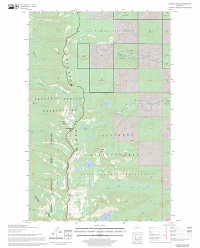 US Forest Service - Topo Cedar Lake, MT FSTopo Legacy digital map