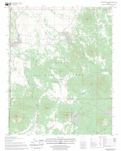 US Forest Service - Topo Cedar Mountain, OR FSTopo Legacy digital map