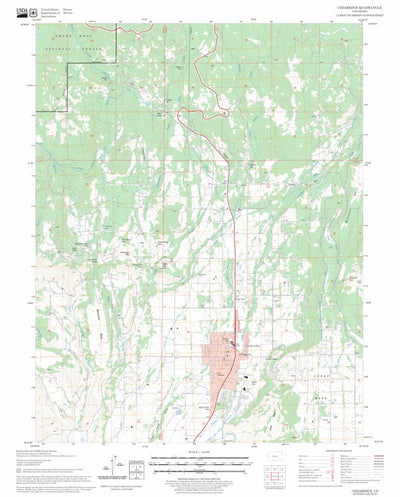 US Forest Service - Topo Cedaredge, CO FSTopo Legacy digital map