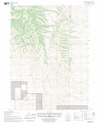 US Forest Service - Topo Cedarhill, ID FSTopo Legacy digital map