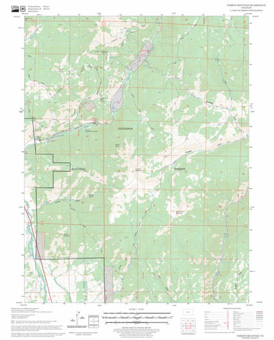 US Forest Service - Topo Cement Mountain, CO FSTopo Legacy digital map